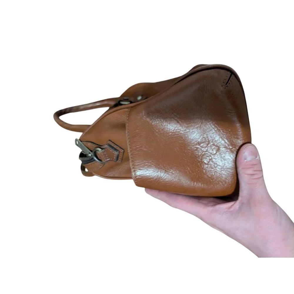 Patricia Nash Skye Satchel Leather‎ Purse Crossbody Handbag Brown